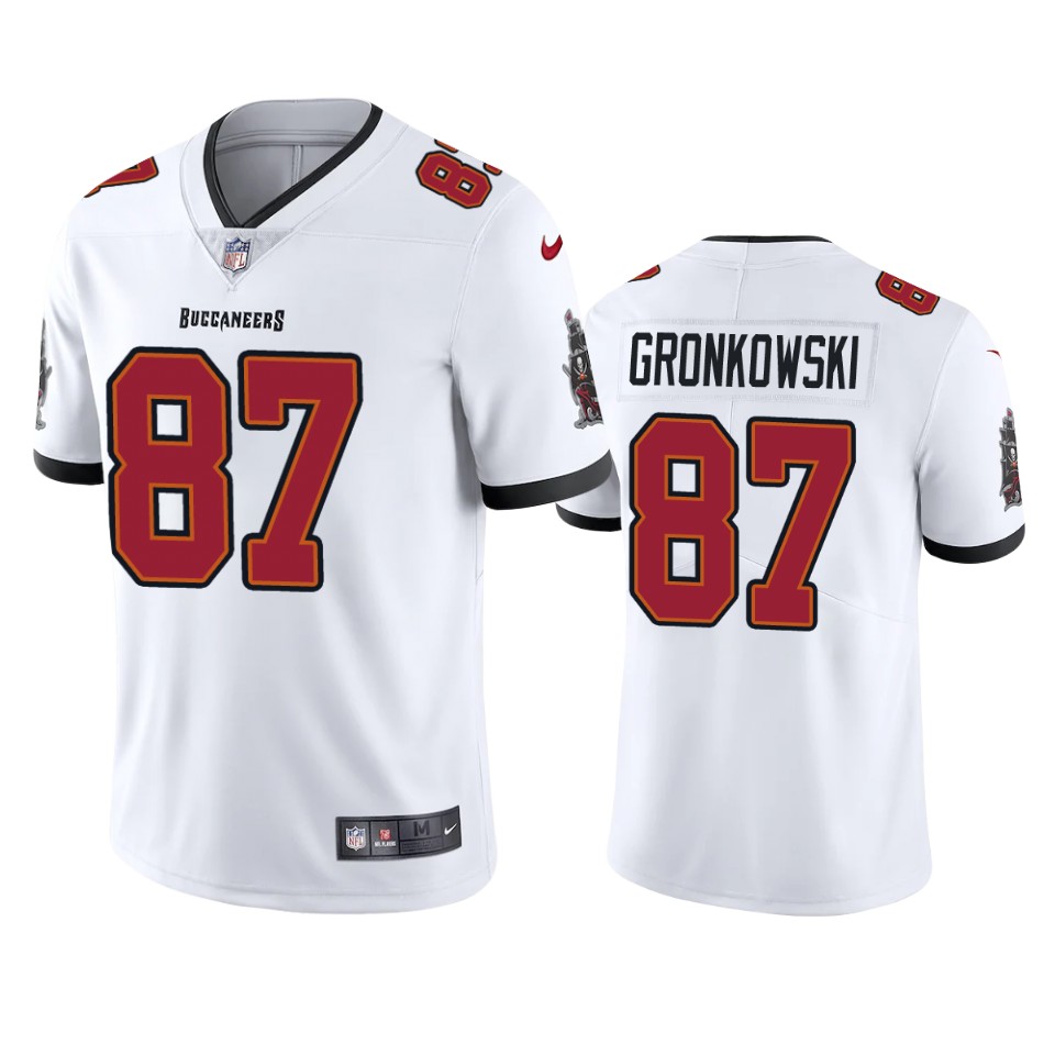 Tampa Bay Buccaneers Men Nike NFL #87 Rob Gronkowski  White Vapor Limited Jersey